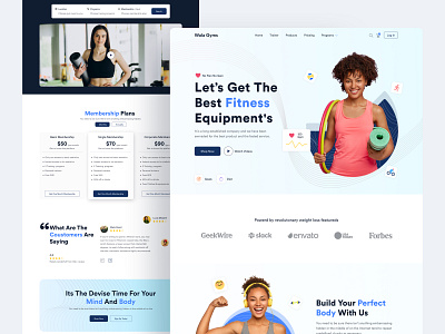 Gym - Product Landing Page & UI Exploration bodybuilding dribbble best shot fitness equipment health homepage landingpage minimal online training popular design product landingpage product website top design ui designer uidesign uiux design web web design webdesign workout workout web