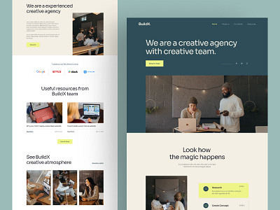 Creative Agency Website Design agency web design colorfil design 2022 design free ui resource landing page resource trendy design ui ui resource uihut web design 2022 web ui website template design