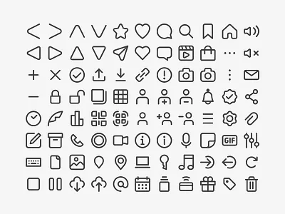 Social Media UI Icons app branding design icon iconography media social ui ux