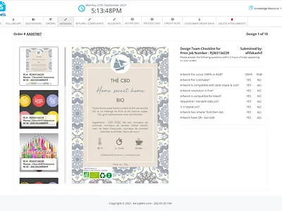 Artwork processing artwork processing ui web application