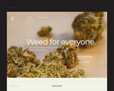 cannabis e-commerce 2021 concept design ecommerce minimal ui ux