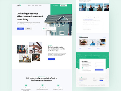 EnviroX - Website arounda b2b b2c consulting environment figma form infrastructure inspection interface landing product design quality saas safety services startup team web website