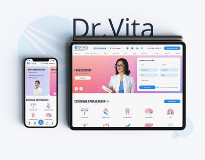 Dr.Vita corporate doctor health medical medicine uiux user interface web web design website