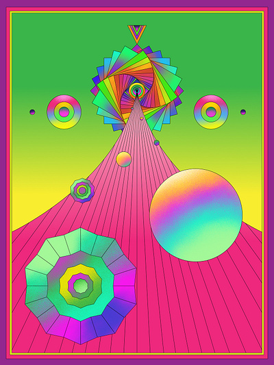 Void - Wow x Wow abstract abstract art artshow bright colors colours exhibition fun illustration landscape persona work personal psychedelic psychedelic art psychedelic illustration psychedelic landscape surreal vector vivd