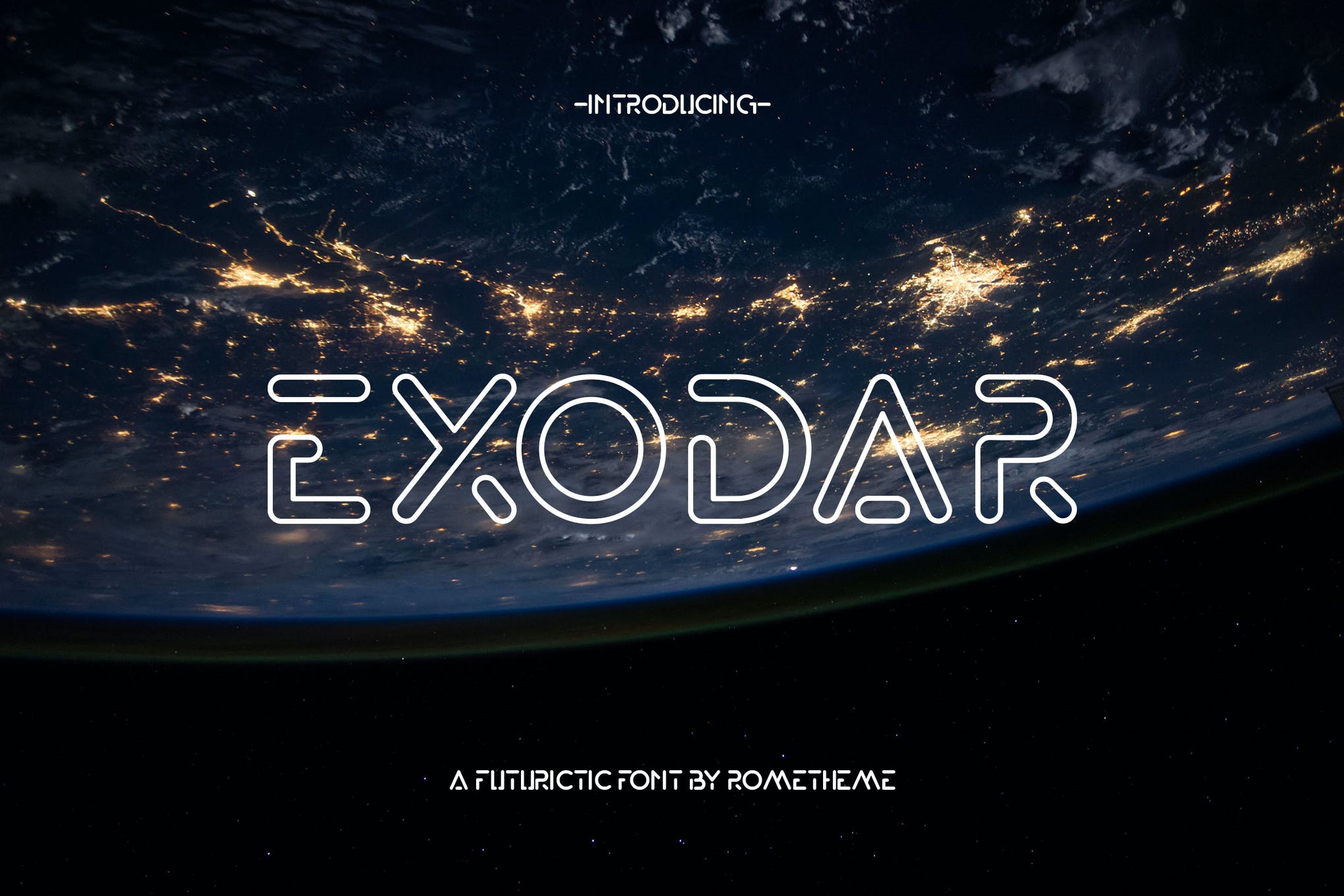 Exoddr Futuristic Font app branding design display display font font futuristic graphic design illustration logo serif typography ui ux vector