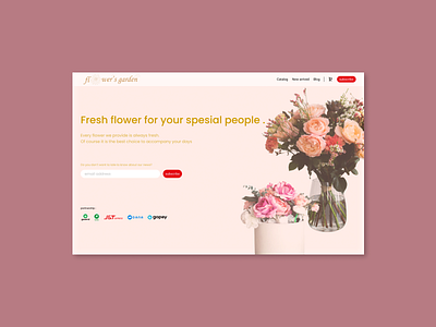 Landing page firstlandingpage flowers flowershop landingpage uidesign