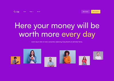 Lily - Bank Website bank design inteface interection lily ui design ux design webflow