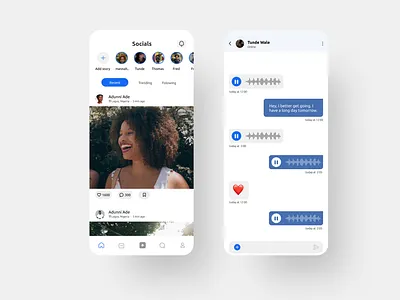 Social Media App Ui Design app design ui ux