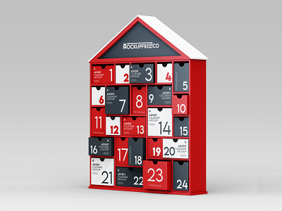 Free Advent Calendar Mockup PSD Template advent calendar advent calendar mockup christmas christmas mockup design free free mockup free psd freebie merry christmas mockup mockup template mockups new year new year mockup packaging packaging mockup product xmas
