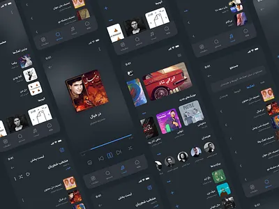 Music App app design designcommunity designsystem app designsystem ios iran music ui ux