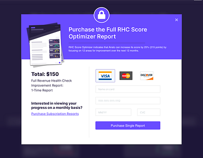 Purchase Report Blocker Concept design ux web