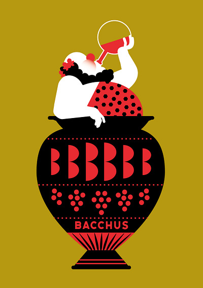 Bacchus illustration vector