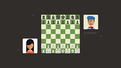 More chess from chess.com board games caual games checkers chess chess champion chess design chess.com chessboard flat flat art flat design flat illustration motion motion design motion graphics play online promo video ui video games web games