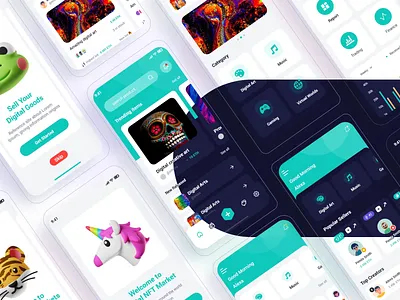 Sheza – NFT Marketplace Mobile App UI Template adobe xd app blockchain nft collectables nft crypto app crypto art cryptocurrency digital art ethereum figma free graphic design mobile app ui nft marketplace app non fungible token sketch ui ui design ux design