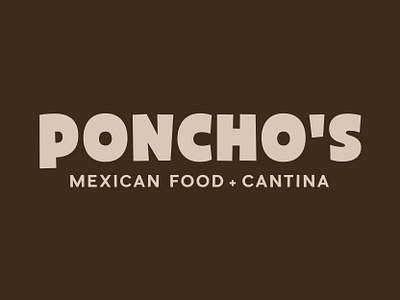 Poncho's Logo brand branding design graphic design hand drawn hand lettered illustration logo logodesign logotype mexican food typography