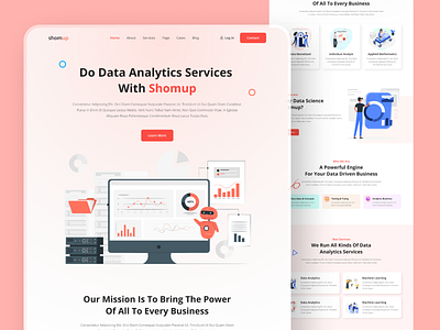 Data Analytics Service Landing Page artificialintelligence business businessanalytics dailyui data dataanalytics database datascience datascientist datavisualization digitalmarketing homa page design landing page serviceui ui ui design uidesign websiteui webui