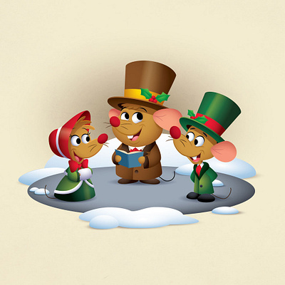 Holiday Mice character design cute disney disney baby disney publishing illustration jerrod maruyama jmaruyama kawaii