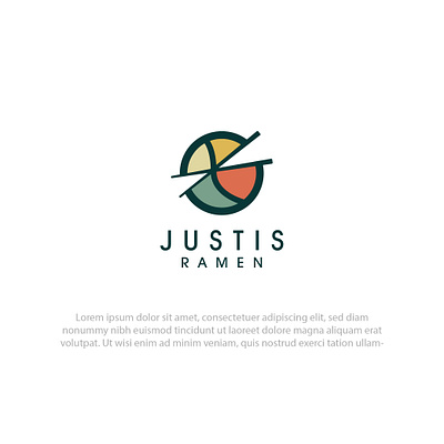 Justis Ramen !! design icon illustration logo minimal logo vector