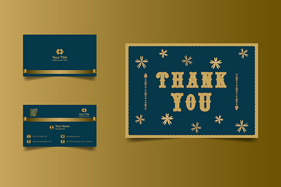 Business Card & Thank You card design adobe illustrator branding business card congratulation card creative design graphic design layout logo thank you card vector visiting card templates