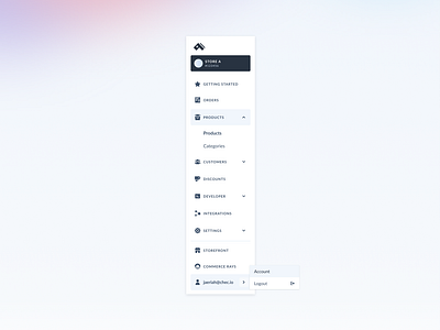 Dashboard navigation navigation ui ui design