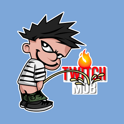 Calvin pissing on Twitch Mob 2d calvin cartoon design discord dj esport facebook graphicdesign illustration livestreaming logo logos pissing profilepicture streamers twitch twitchlogo twitchmob youtube