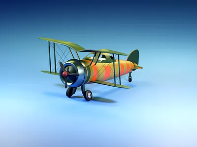Gloster Gladiator blender branding cartoon colors design illustration illustrator lowpolly modeling vector