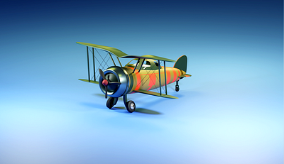 Gloster Gladiator blender branding cartoon colors design illustration illustrator lowpolly modeling vector