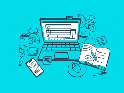The Compliance manager 2d branding design illustration vector