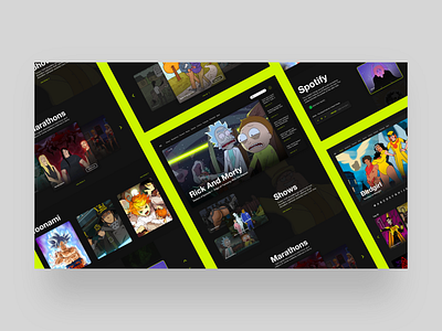 Adult Swim Teaser adult swim animation app branding clean dark design graphic design illustration logo neon oooweee pickle rick responsive rick and morty spotify type ui ux vector