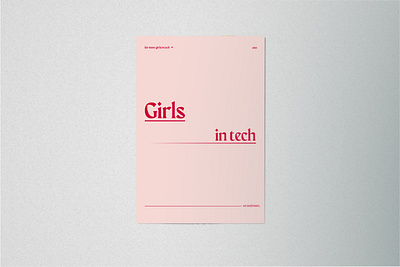 Poster | Girls in tech deisgn girls in tech girlspower graphic design poster typography