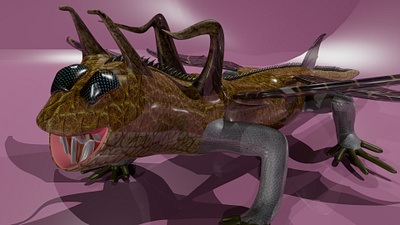 dragon (slizard+ bet) 3d 3dmodel animation autodeskmaya design graphic design