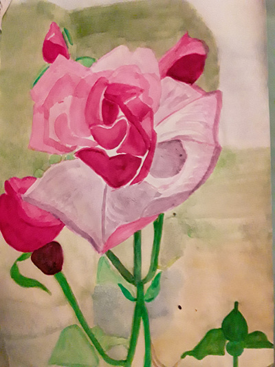 Extravagant Rose - Home goods design art design painting watercolor