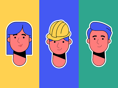 Character faces character explainer face illustration man persona personas profile user video woman