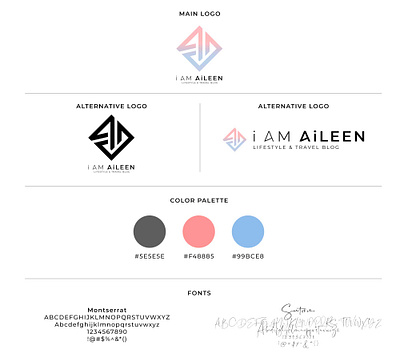 iAmAileen Logo Design blog brand identity branding design emblem graphic design logo minimal simple