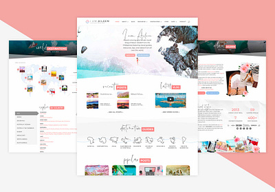 iAmAileen Travel Blog Website Design blog brand identity branding design divi logo minimal travel blog web web design website website design