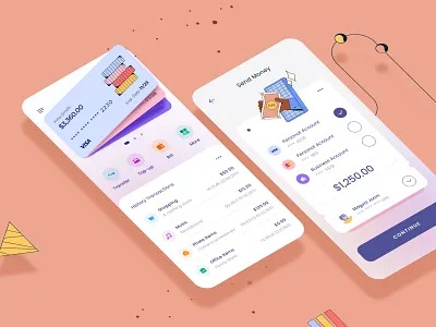 Banking app app art banking concept design figma illustration mobile pay system ui userinterface ux web website www