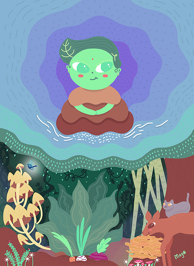 Mother Earth illustration vector