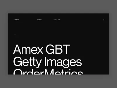 Portfolio Redesign dark designer folio grid minimalist portfolio product design redesign typography ui ux web website