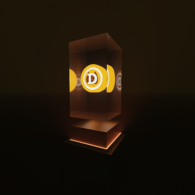 Monoliths - Dogecoin 🌌 3d 3d art art bitcoin black cripto coin crypto cryptocoin cubic design doge dogecoin ethereum illustration monolith voxel voxel art yellow