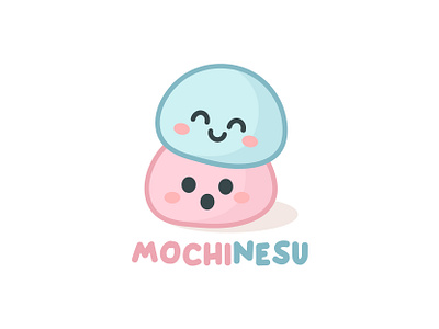 MochiNesu branding cake character cute dessert illustration japan japanese jaysx1 kawaii logo mascot mochi sakura mochi sweets