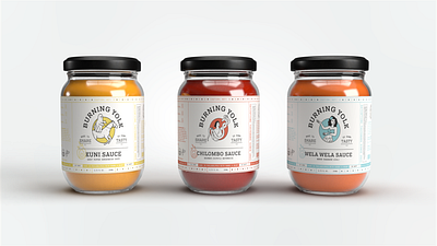 Burning Yolk Packaging Design brandidentity branding design graphicdesign hotsauce illustration logo packaging sauce