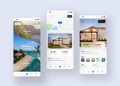 Real estate app mobile design app app designm interactive mobile real estate ui