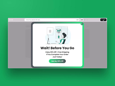 Cart Abandonment Service Popup Template website popup