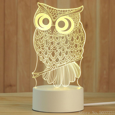 Optical Unique Illusion LED 3D Lamp 3d design illustration motion graphics product typography