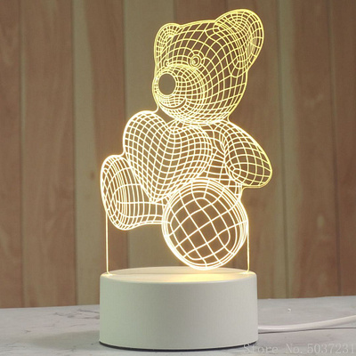 Optical Unique Illusion LED 3D Lamp 3d design illustration motion graphics product typography