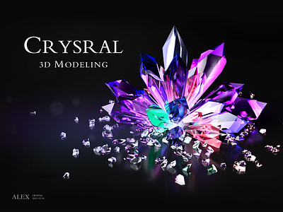 Crysral 3d illustration vector