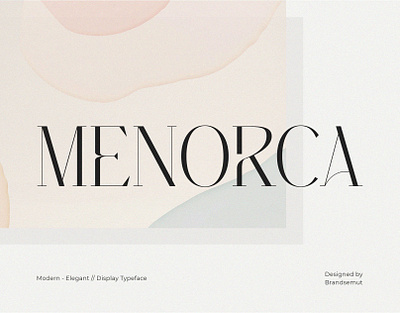 Menorca – Stylish Typeface layout logo font luxury font modern font sans serif serif social media typeface typography