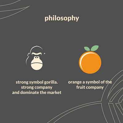 philosophy gorrilla orange animation brand branding combination design gorrila graphic design graphicdesigns illustration logo logodesign mascot modern motion graphics orange simple symbol ui ux vector