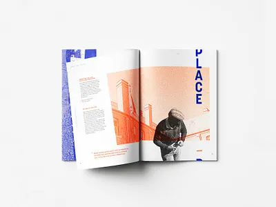Annual Report Publication Design contrast colours design grain graphic design layout magazine overprint photography photomontage pointalism stipple typography vibrant