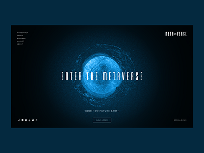 Metaverse NFT landing page crypto daily design homepage illustration landing page logo nft ui web webdesign website